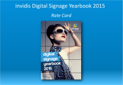 invidis Digital Signage Yearbook 2015 Rate Card