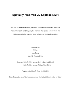 Spatially resolved 2D Laplace NMR