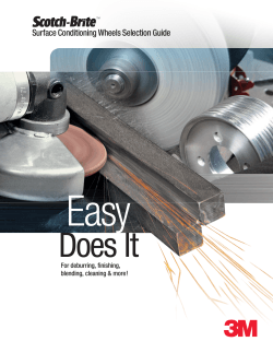 Easy Does It 3 Surface Conditioning Wheels Selection Guide