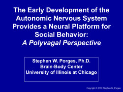 The Early Development of the Autonomic Nervous System Social Behavior: