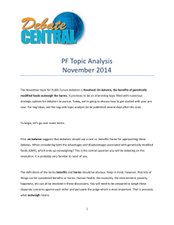 PF Topic Analysis November 2014