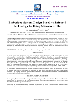 Embedded System Design Based on Infrared Technology by Using Microcontroller  nternational