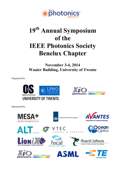 19 Annual Symposium of the IEEE Photonics Society