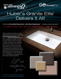 Huber’s Granite Elite  Delivers It All!