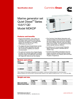 Marine generator set Quiet Diesel Series 13.5/17 QD
