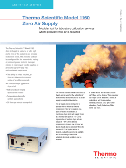 Thermo Scientific Model 1160 Zero Air Supply