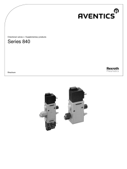 Series 840 Directional valves ► Supplementary products  Brochure