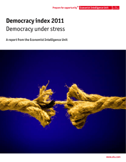 Democracy index 2011 Democracy under stress www.eiu.com