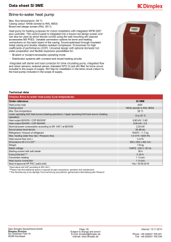 Data sheet SI 9ME Brine-to-water heat pump