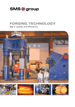 FORGING  TECHNOLOGY Big in quality and efficiency