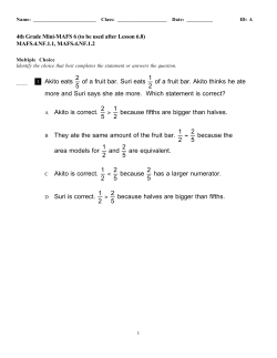 4th Grade Mini-MAFS 6 (to be used after Lesson 6.8)