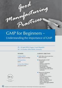 GMP for Beginners –  Understanding the importance of GMP