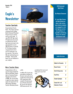 Eagle’s Newsletter Teacher Spotlight SLW Centennial