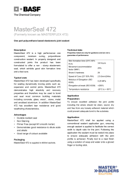 MasterSeal 472 (Formerly known as MASTERFLEX 472)
