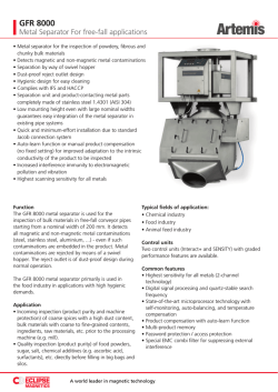 GFR 8000 Metal Separator for Free-Fall Applications