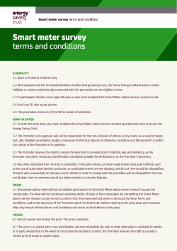 Smart meter survey terms and conditions