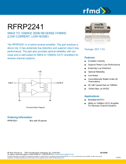 DRAFT RFRP2241  5MHZ TO 100MHZ 30DB REVERSE HYBRID