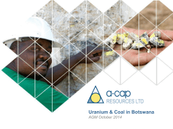 Uranium &amp; Coal in Botswana AGM October 2014