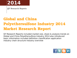 2014 Global and China  Polyethersulfone Industry 2014  Market Research Report