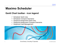 Maximo Scheduler Gantt Chart toolbar - icon legend