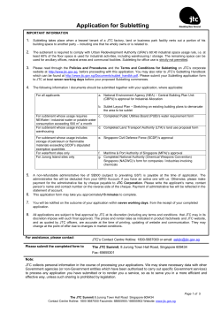 Application for Subletting