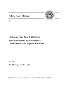 Actions of the Board, Its Staff, and the Federal Reserve Banks;