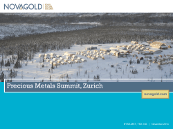 Precious Metals Summit, Zurich novagold.com
