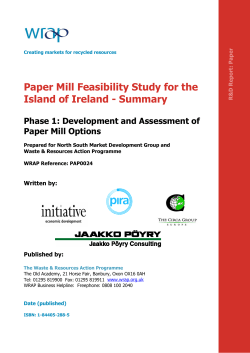 Paper Mill Feasibility Study for the Island of Ireland - Summary
