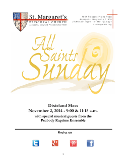 Dixieland Mass November 2, 2014 - 9:00 &amp; 11:15 a.m.