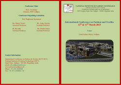 International Conference on Fashion and Textiles 12 &amp; 13