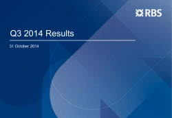 Q3 2014 Results 31 October 2014