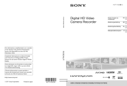 Digital HD Video Camera Recorder FR/DE/NL/IT