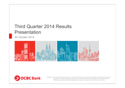 Third Quarter 2014 Results Presentation 30 October 2014