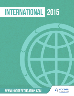 INTERNATIONAL 2015 WWW.HODDEREDUCATION.COM