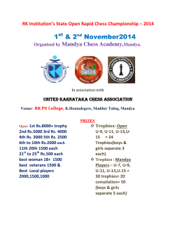 1 &amp; 2 November2014 Mandya Chess Academy,