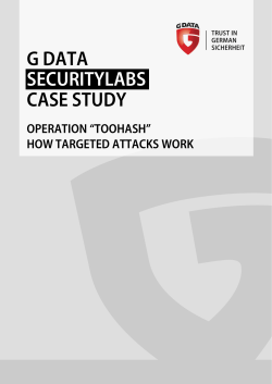 G DATA CASE STUDY SECURITYLABS