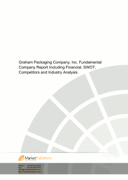 Graham Packaging Company, Inc. Fundamental Company Report Including Financial, SWOT,