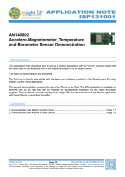 APPLICATION NOTE ISP131001  AN140802