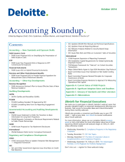 . Accounting Roundup