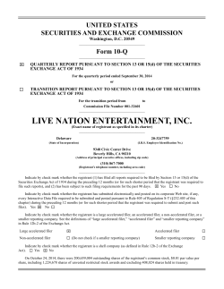 UNITED STATES SECURITIES AND EXCHANGE COMMISSION Form 10-Q