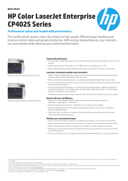 HP Color LaserJet Enterprise CP4025 Series