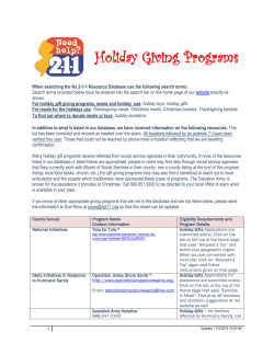 Holiday Giving Programs