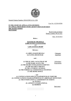 Neutral Citation Number: [2014] EWCA Civ 1394 Case No: A2/2014/0596