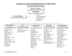 BLINN COLLEGE ORGANIZATION BY FUNCTIONS Central Administration Board of Trustees Dr. Harold Nolte