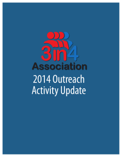 2014 Outreach Activity Update