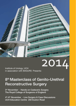 2014 8 Masterclass of Genito-Urethral Reconstructive Surgery