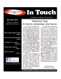 Touch In Veterans’ Day: A time to remember and honor