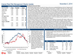 November 3, 2014 Interest Rate Risk Management Weekly Update Current Rate Environment
