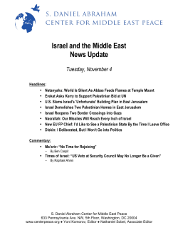 Israel and the Middle East News Update Tuesday, November 4