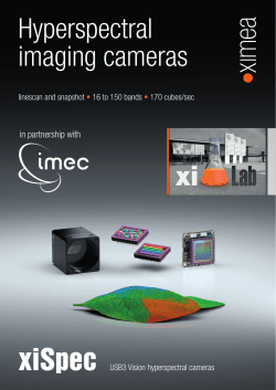 Hyperspectral imaging cameras xiSpec in partnership with
